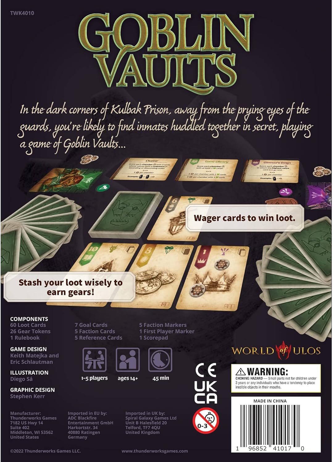 Goblin Vault. TW Games. Sold by Board Hoarders