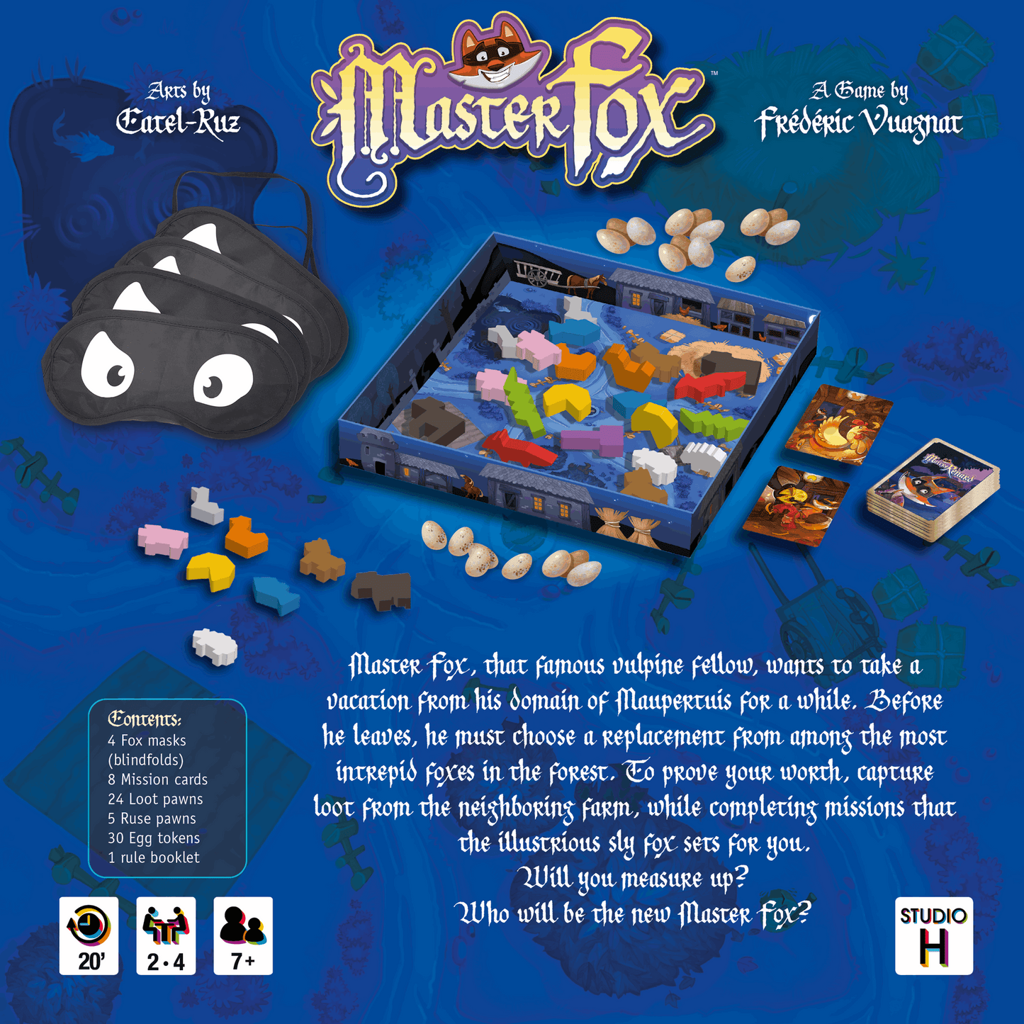 Master Fox Game by Studio H - reverse of box
