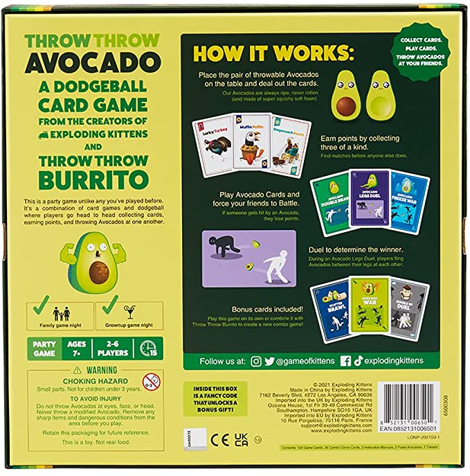 Throw Throw Avocado Exploding Kittens