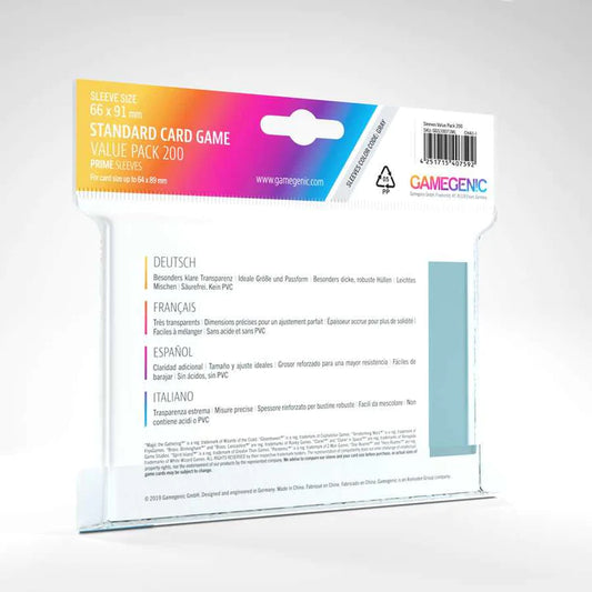 Gamegenic Standard Sleeves (200 Pack) Blue Orange