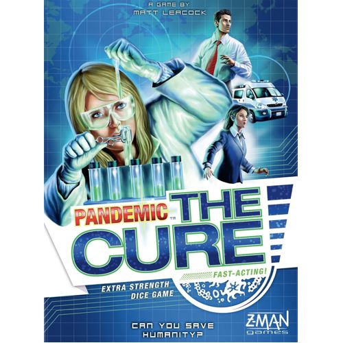 Pandemic: The Cure, a dice-based version of the popular Pandemic board game. Sold by Board Hoarders