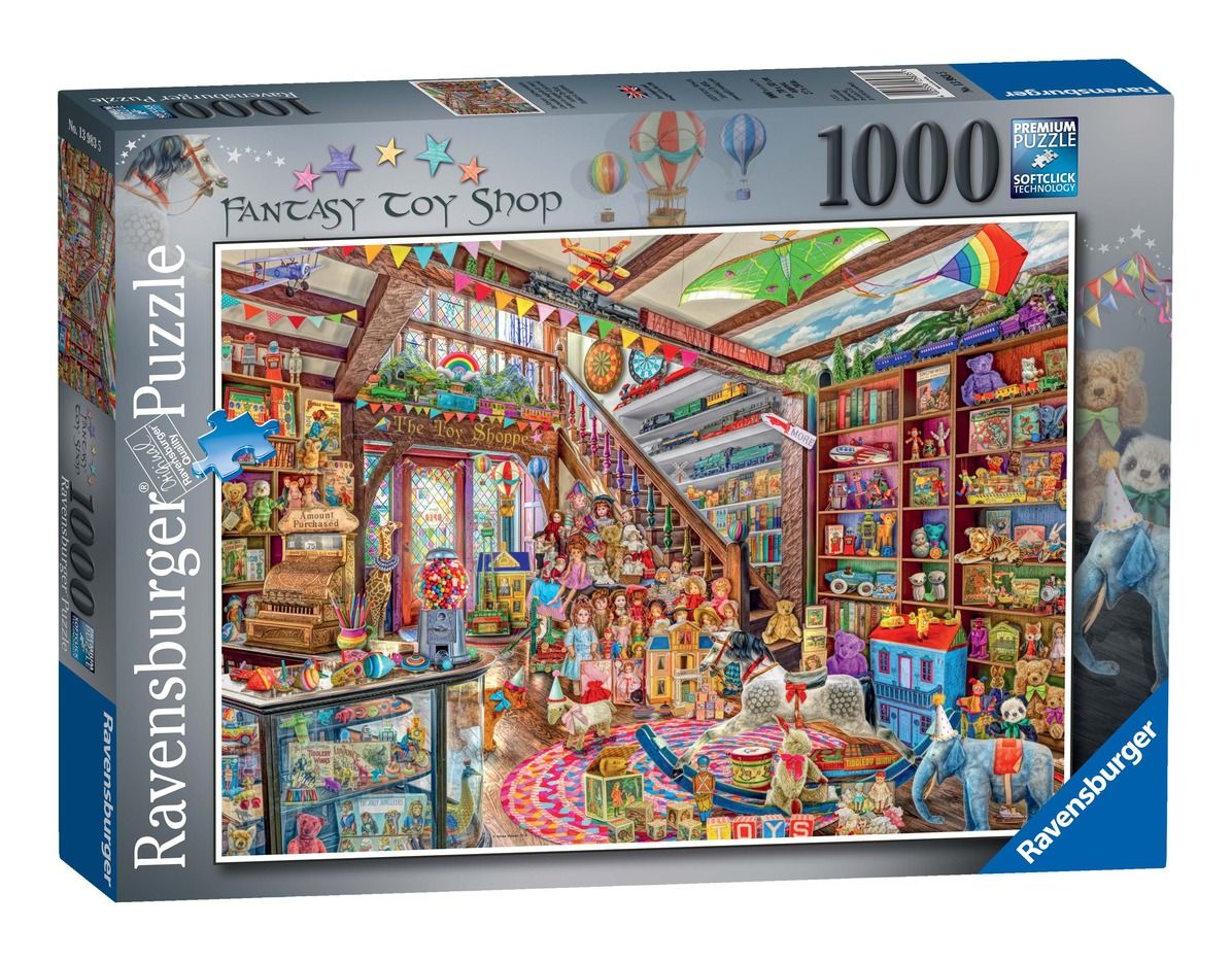 Ravensburger The Fantasy Toy Shop 1000 Piece Jigsaw Puzzle - welcome to the magical toy shop!