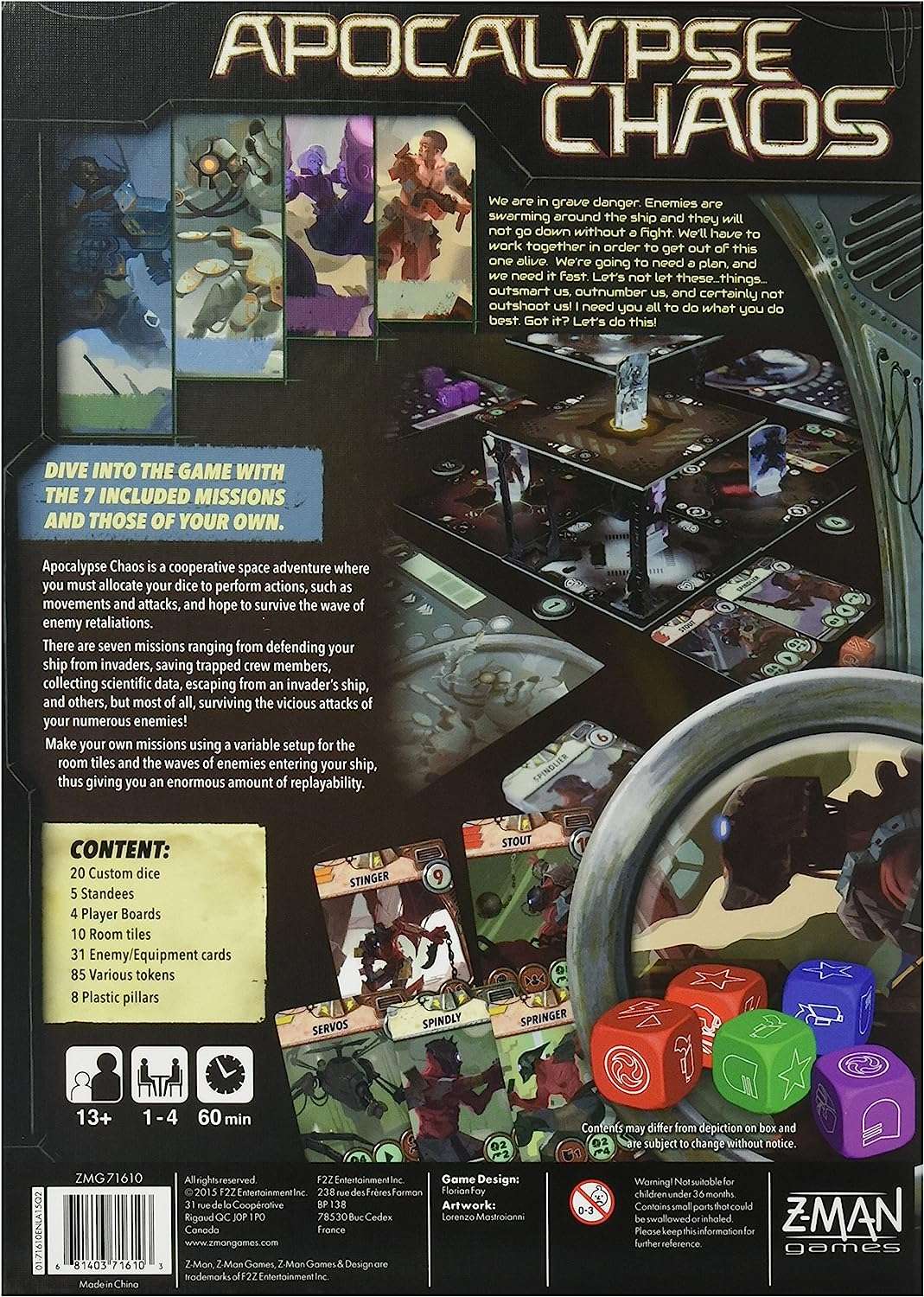 Apocalypse Chaos cooperative game by ZMan Games. Sold by Board Hoarders