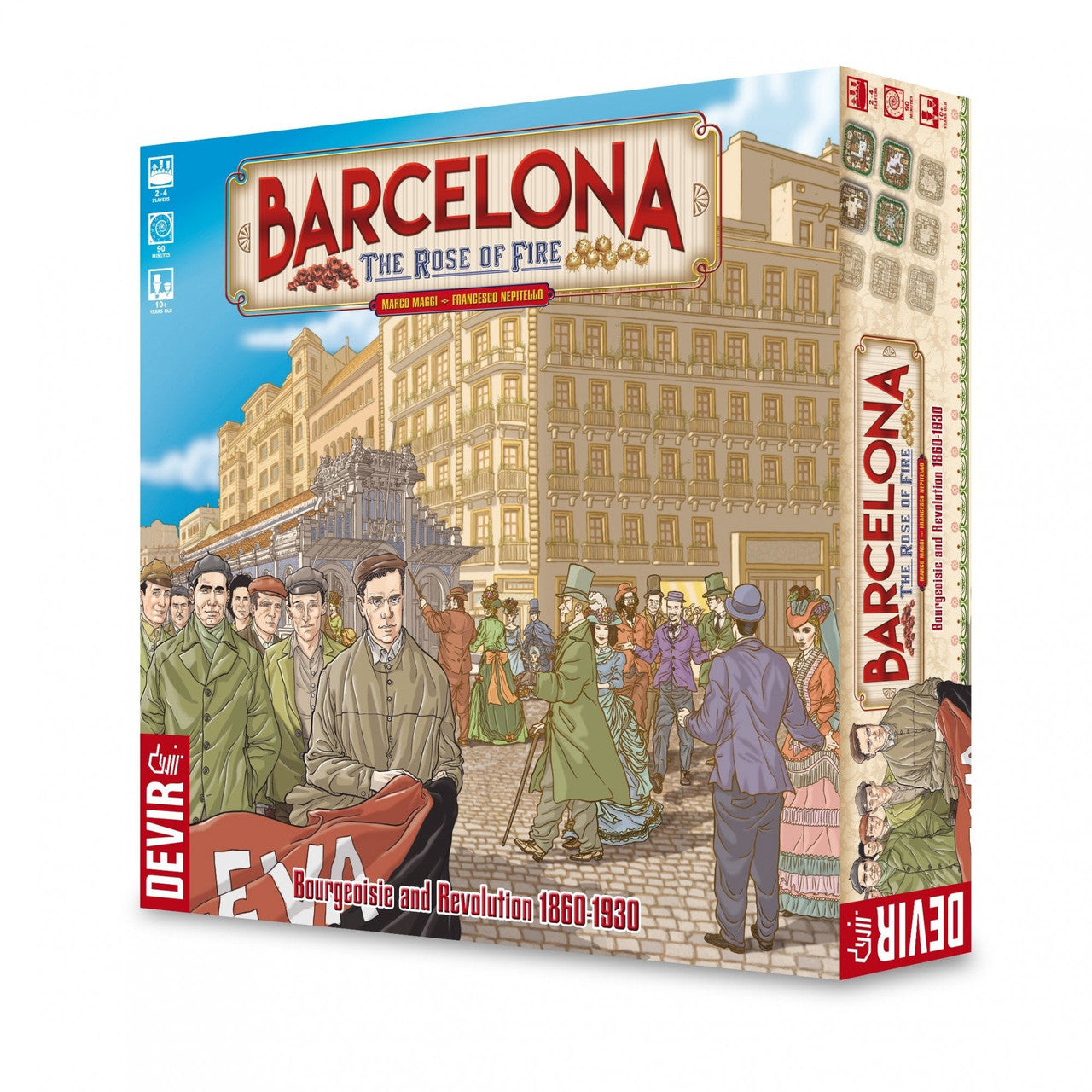 Barcelona: The Rose of Fire is a board game in which 2-4 players compete to amass wealth and prestige while fighting revolution. Sold by Board Hoarders