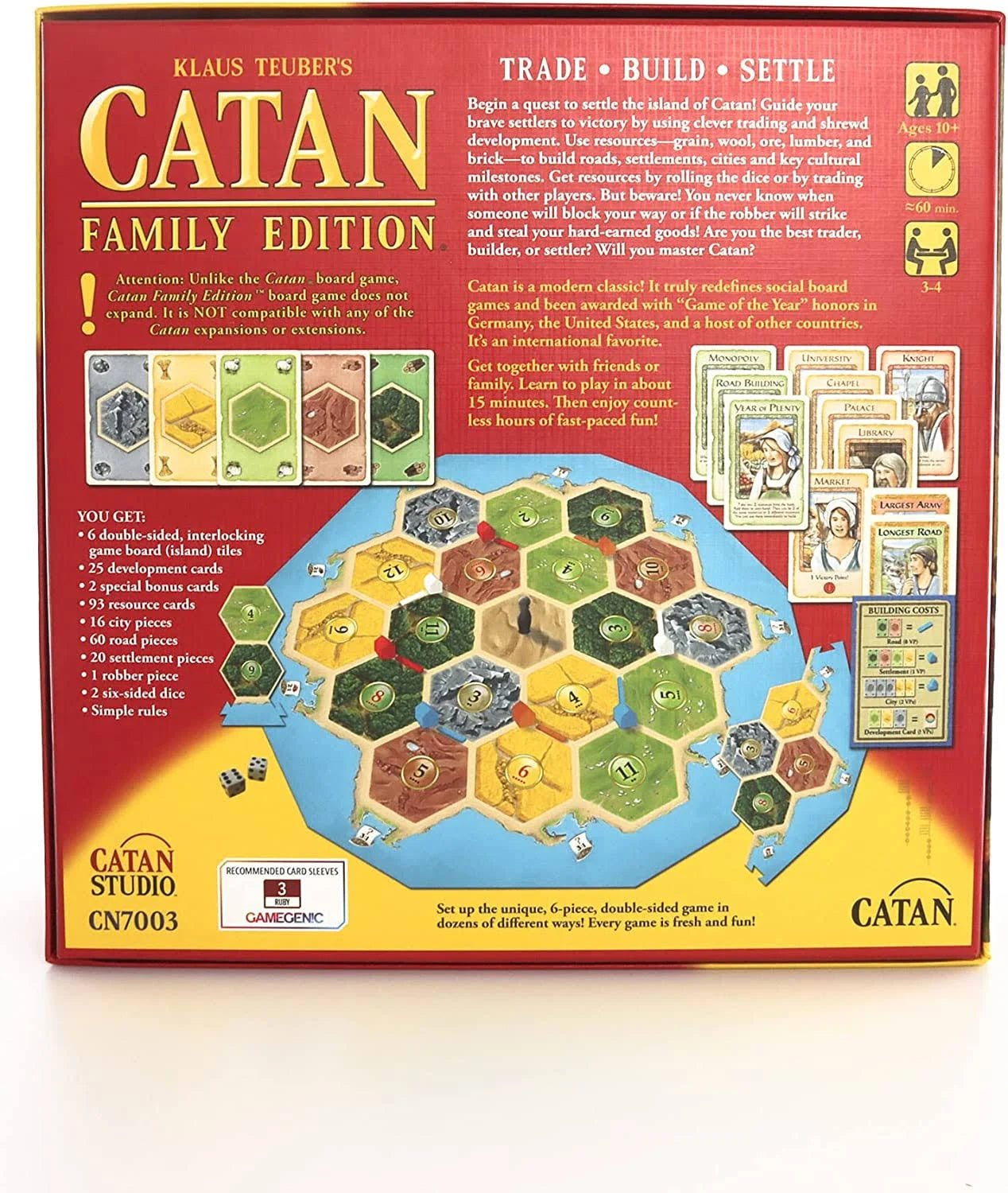 Catan Family Edition CatanCatan Family Edition features a six piece reversible board allowing for more replay value than the previous Gallery Edition. Sold by Board Hoarders