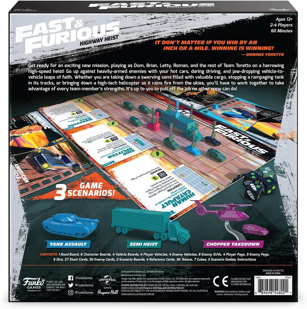 Fast & Furious Highway Heist - a high action cooperative strategy game by Prospero Hall. Sold by Board Hoarders