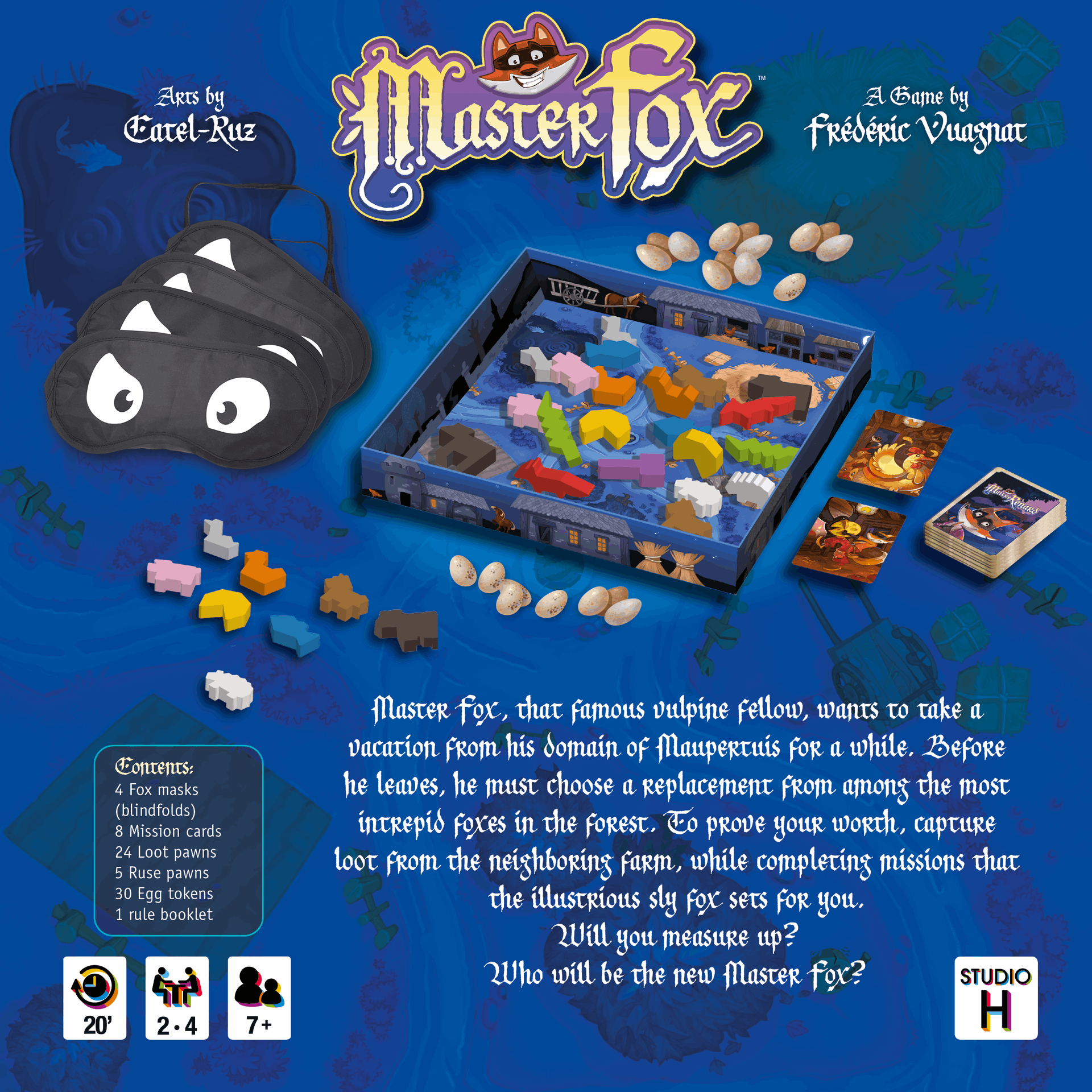 Master Fox Game by Studio H - reverse of box