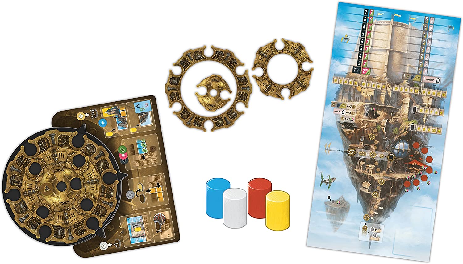 Pegasus Spiele - Noria is a steampunk-styled game from award-winning author Sophia Wagner, featuring stunning artwork from Michael Menzel and Klemens Franz.  Sold by BoardHoarders