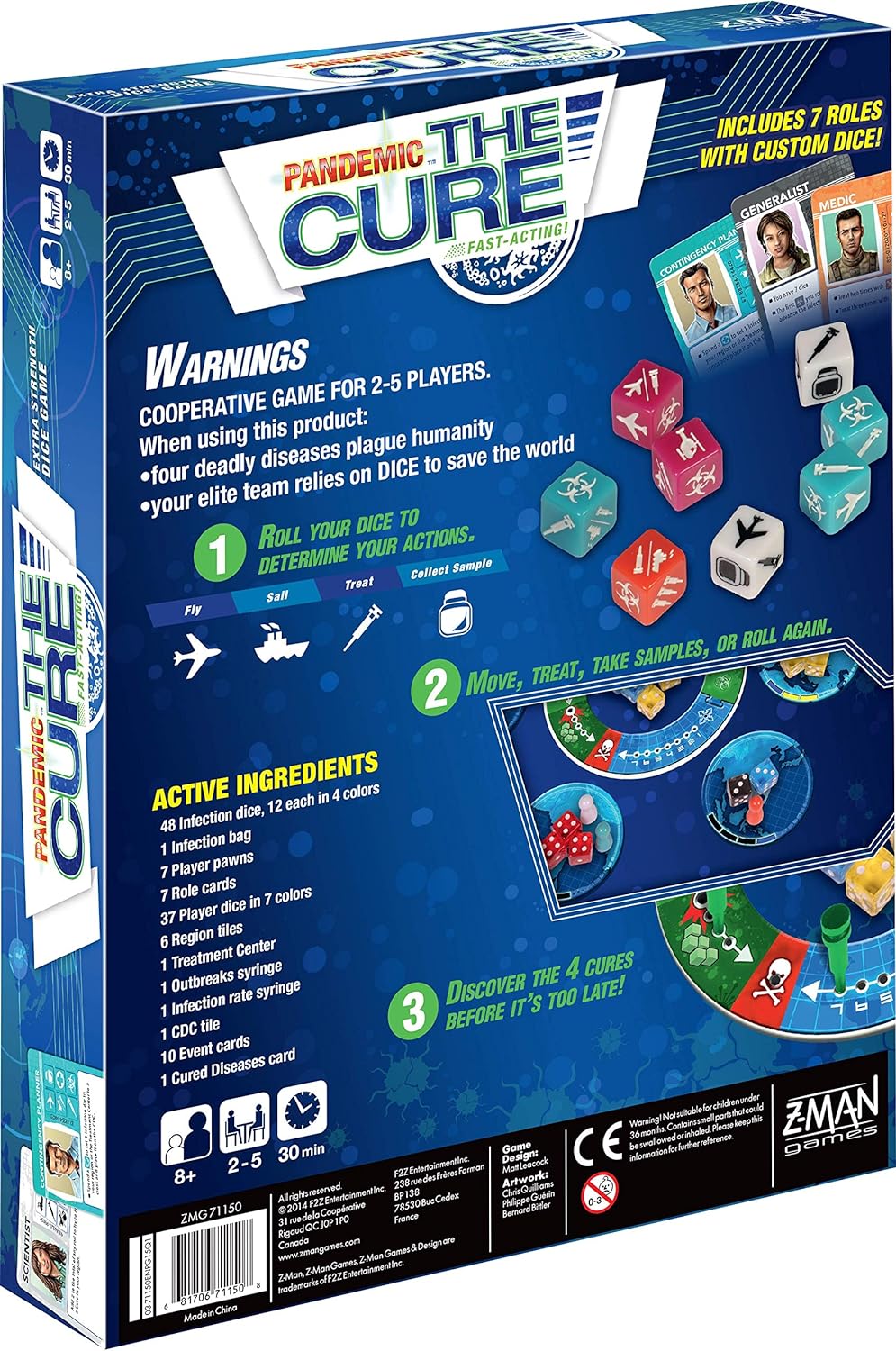 Pandemic: The Cure, a dice-based version of the popular Pandemic board game. Sold by Board Hoarders