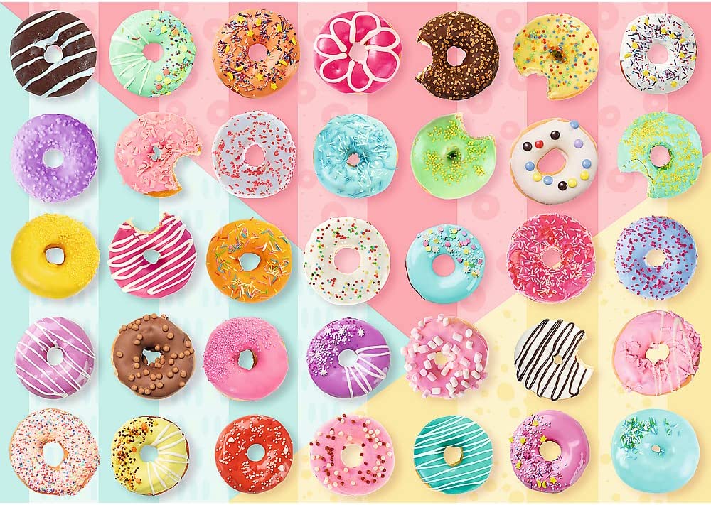 Trefl Sweet Donuts 500 Piece Jigsaw Puzzle. Board Hoarders