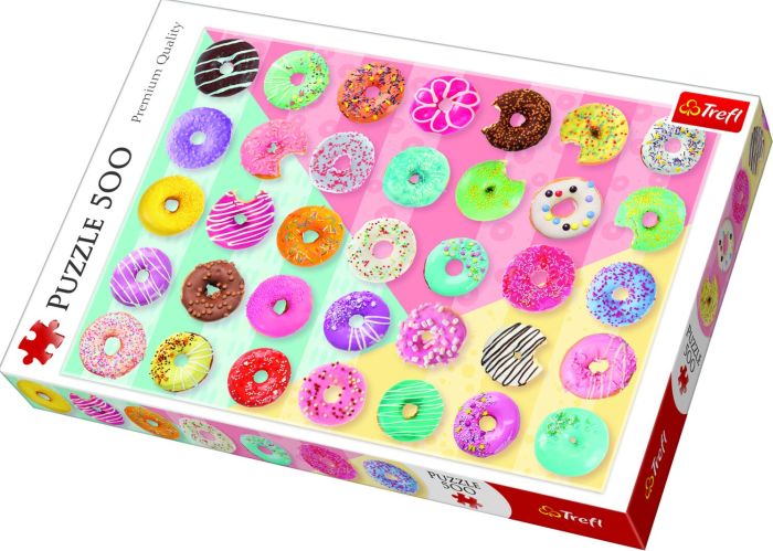 Trefl Sweet Donuts 500 Piece Jigsaw Puzzle. Board Hoarders