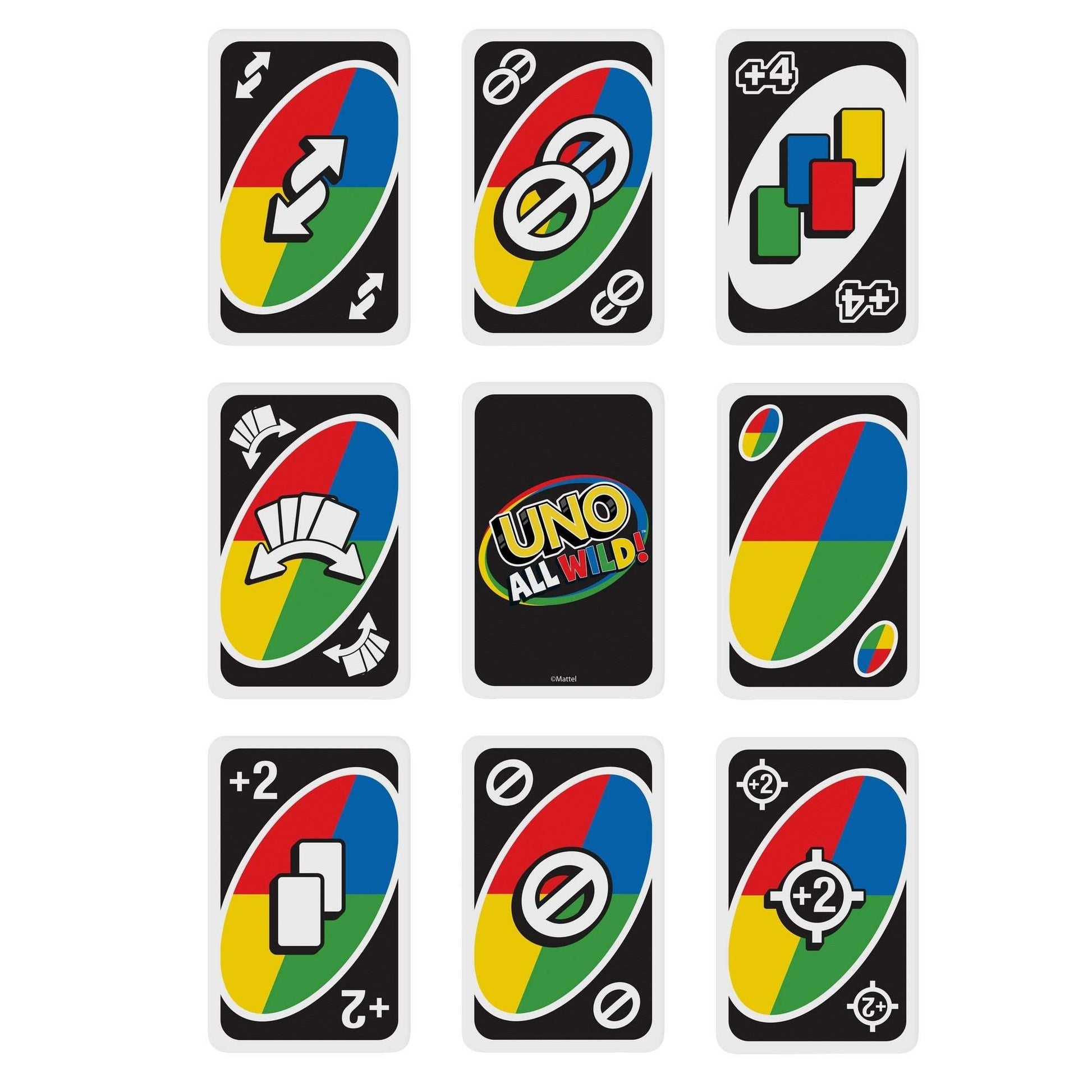 UNO All Wild -  every single card is wild for a fast-paced, even more unpredictable version of this family favorite!