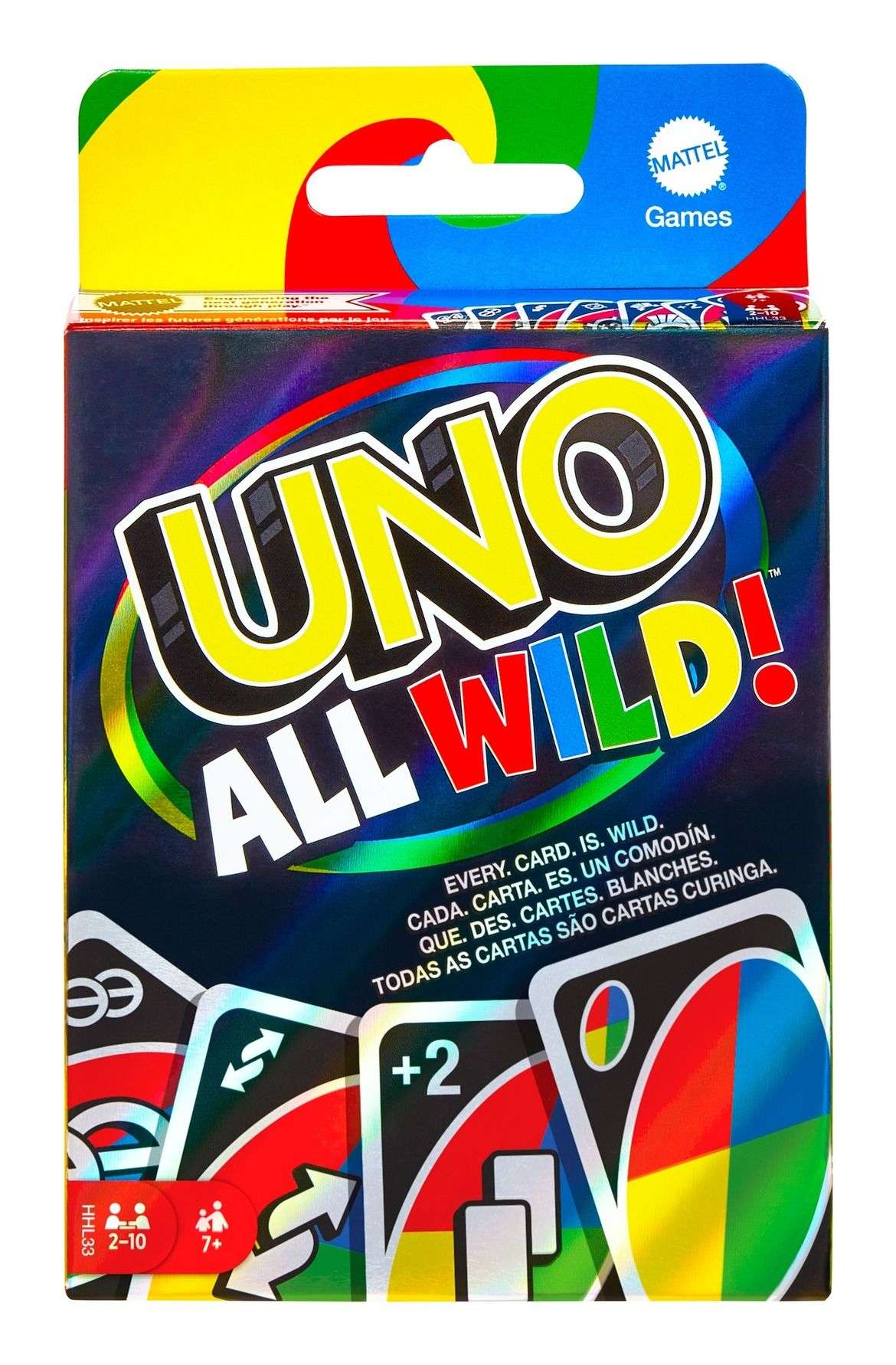 UNO All Wild -  every single card is wild for a fast-paced, even more unpredictable version of this family favorite!