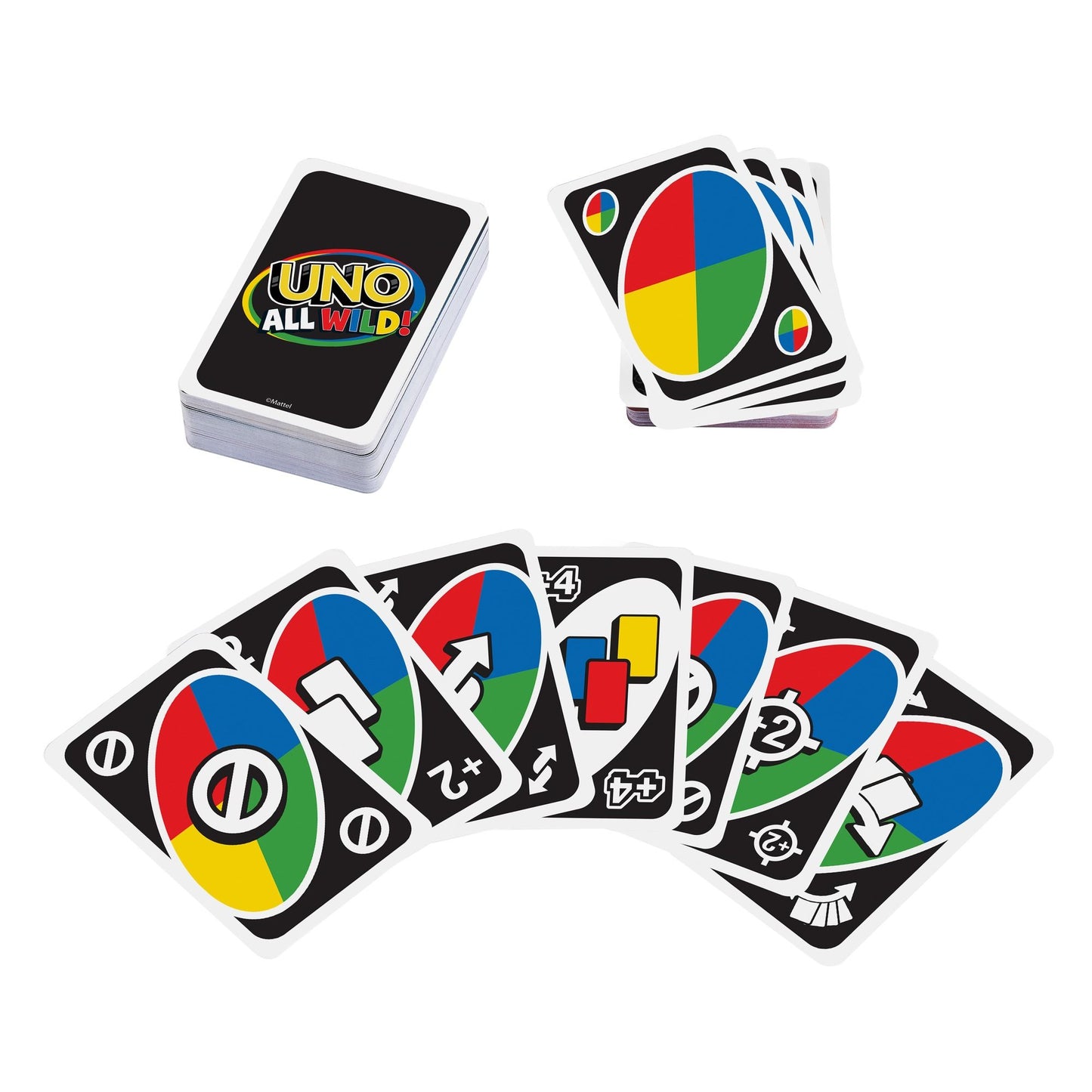 UNO All Wild -  every single card is wild for a fast-paced, even more unpredictable version of this family favorite!
