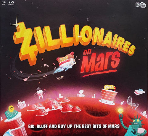 Zillionaires on Mars is a party auction game for family and adults that's quick to learn and easy to play. Big Potato, sold by Board Hoarders