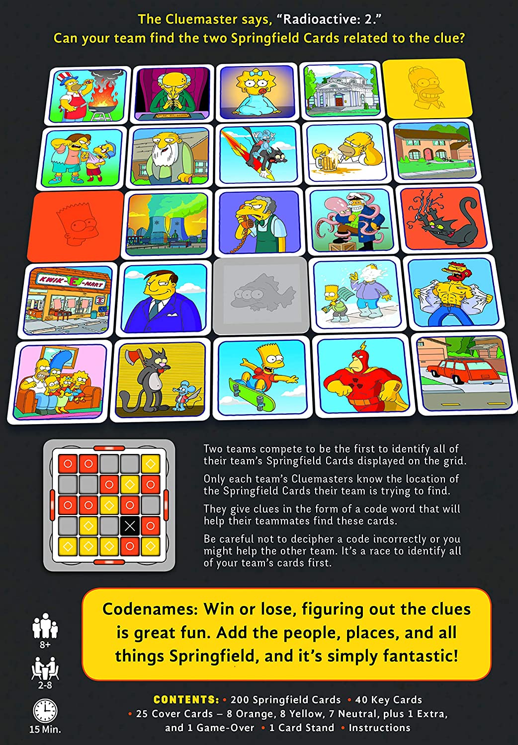 Codenames Simpsons USAopoly