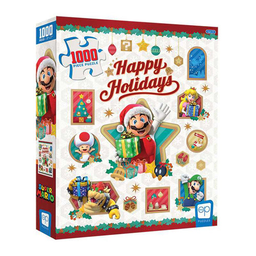 Super Mario Happy Holidays 1000-Piece Puzzle USA-OPOLY