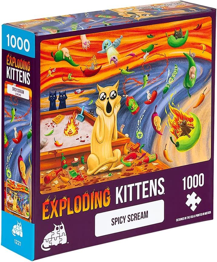Exploding Kittens Spicy Scream 1000 Piece Jigsaw Puzzle All Jigsaw Puzzles