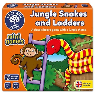 Orchard Toys Jungle Snakes & Ladders Mini Game Orchard Toys