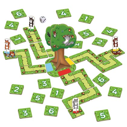 Orchard Toys Nutty Numbers - Players spin the wheel of fortune in this fun game and scurry to gather the biggest haul of acorns! Board Hoarders
