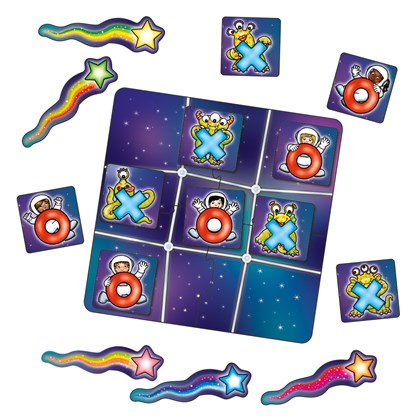 Astronauts and Crosses - Orchard Toys' intergalactic take on Noughts and Crosses! Sold by Board Hoarders