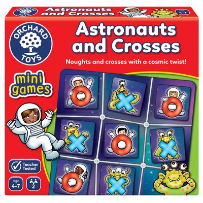 Astronauts and Crosses - Orchard Toys' intergalactic take on Noughts and Crosses! Sold by Board Hoarders