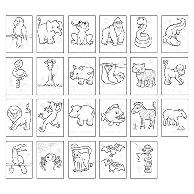 Orchard Toys Jungle Colouring Book - a 24-page animal sticker colouring activity book. Board Hoarders.