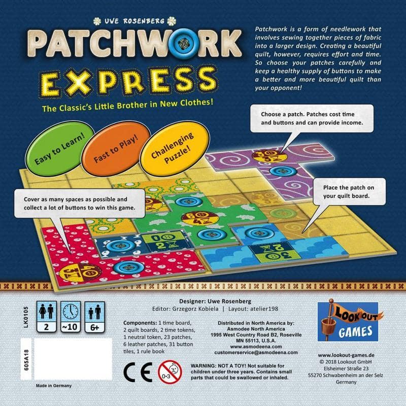 Patchwork Express Lookout Games