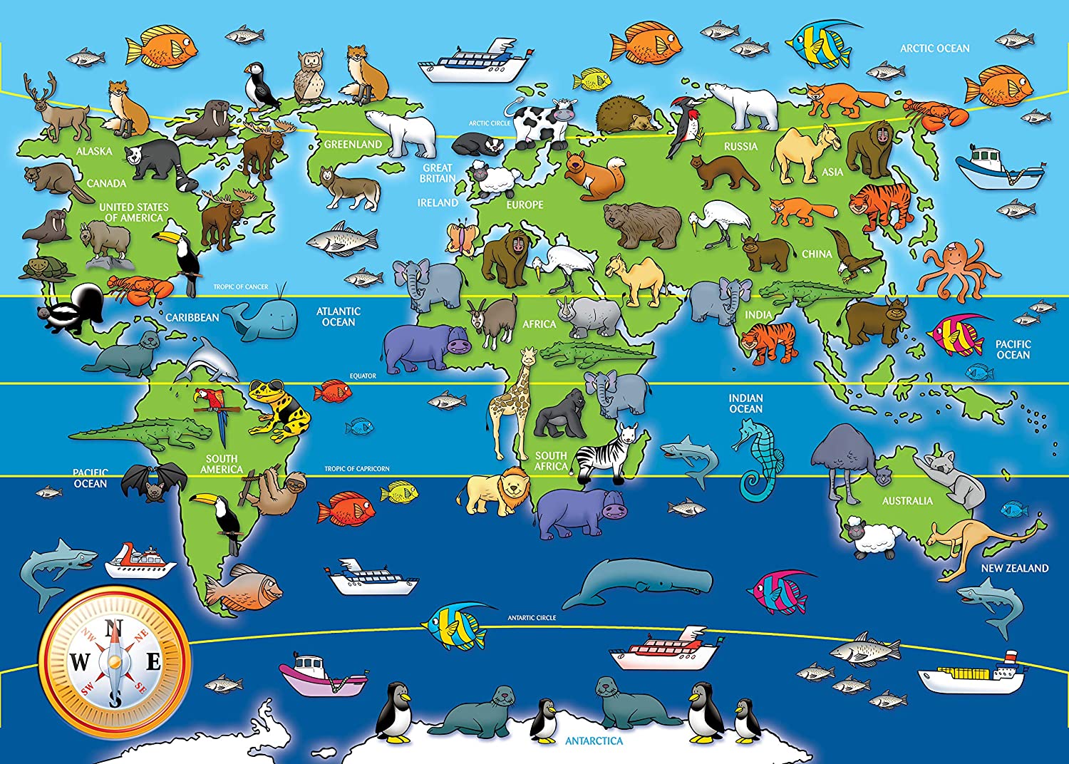Ravensburger Animals of the World Giant Floor Puzzle, 60pc Ravensburger